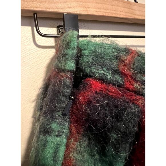 NWT Blugirl Blumarine Plaid Mohair Wool Blend Pleated Midi Preppy Skirt M - Picture 7 of 14